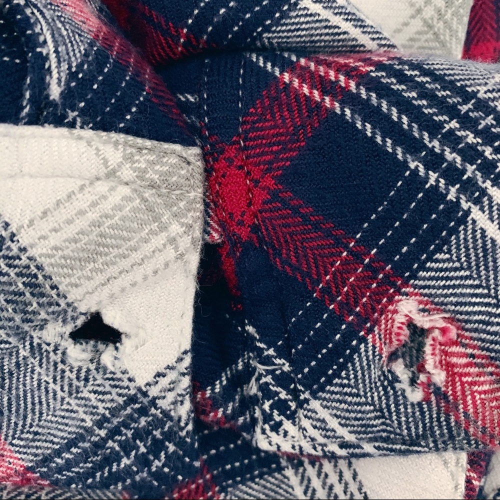 Rails Blue, Red and White Plaid Flannel Shirt XS - Picture 8 of 8